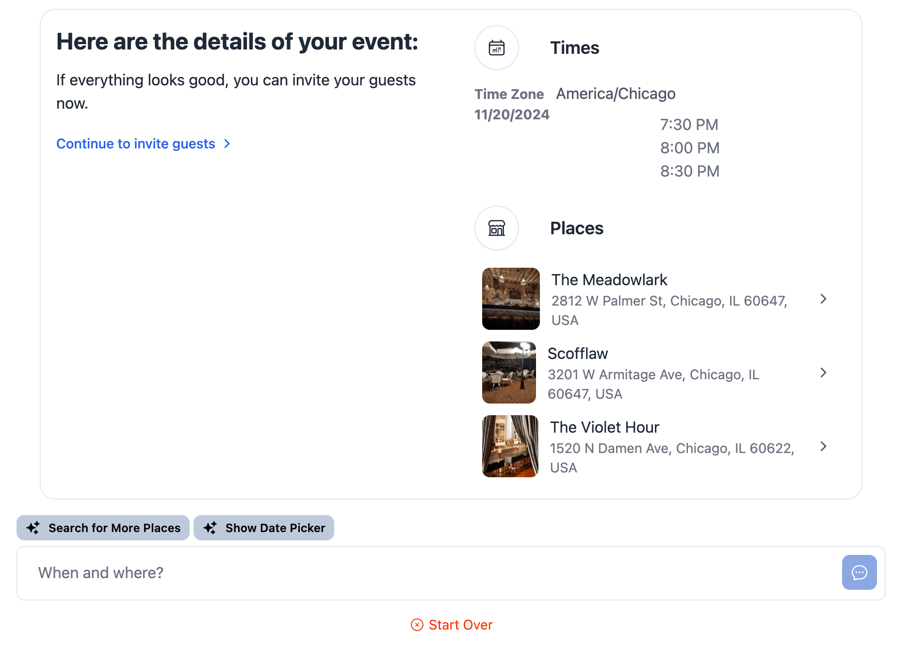 Chat confirmation window